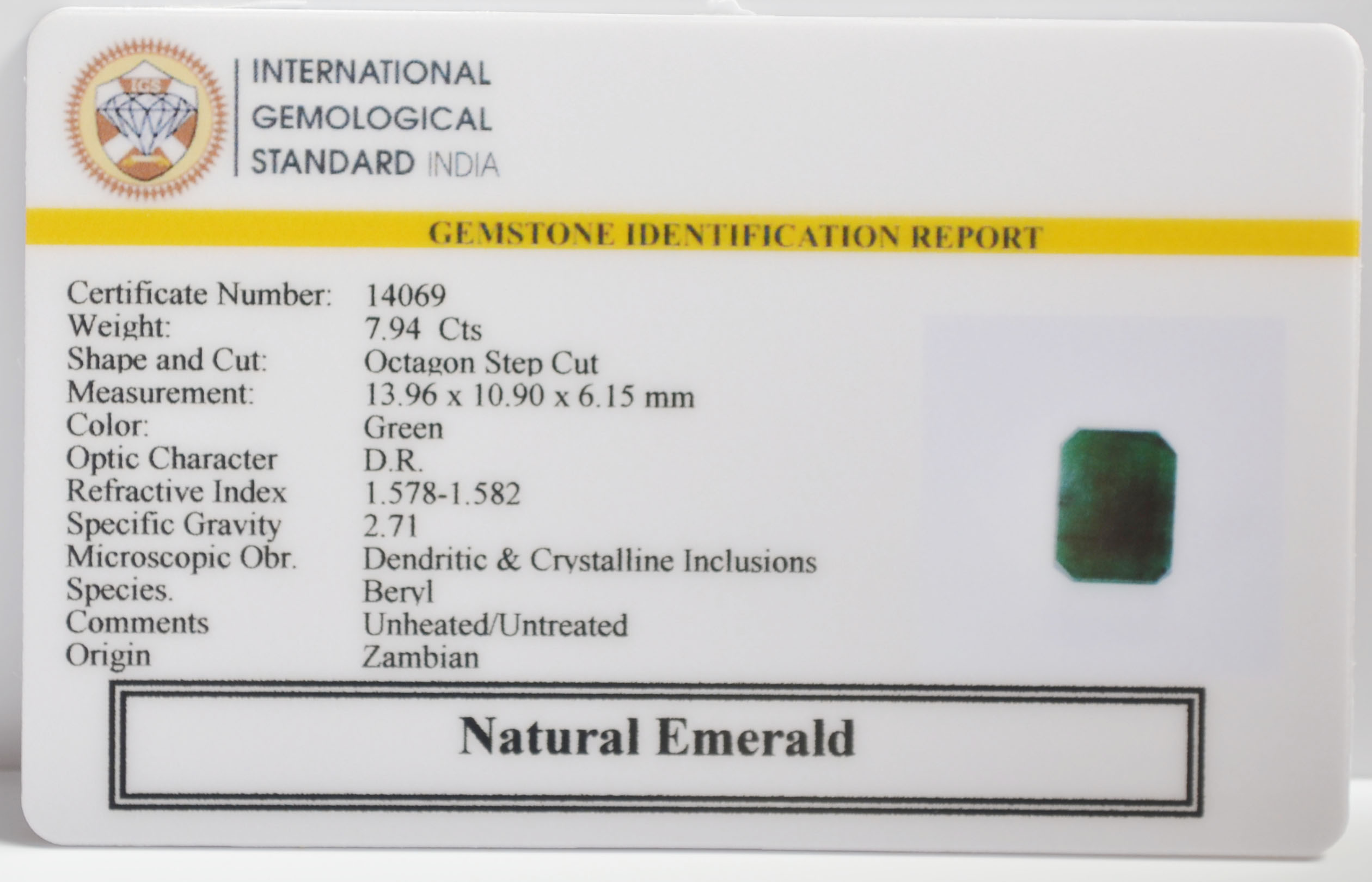 EMR23355K 2 EMERALD 7.94 Ct.