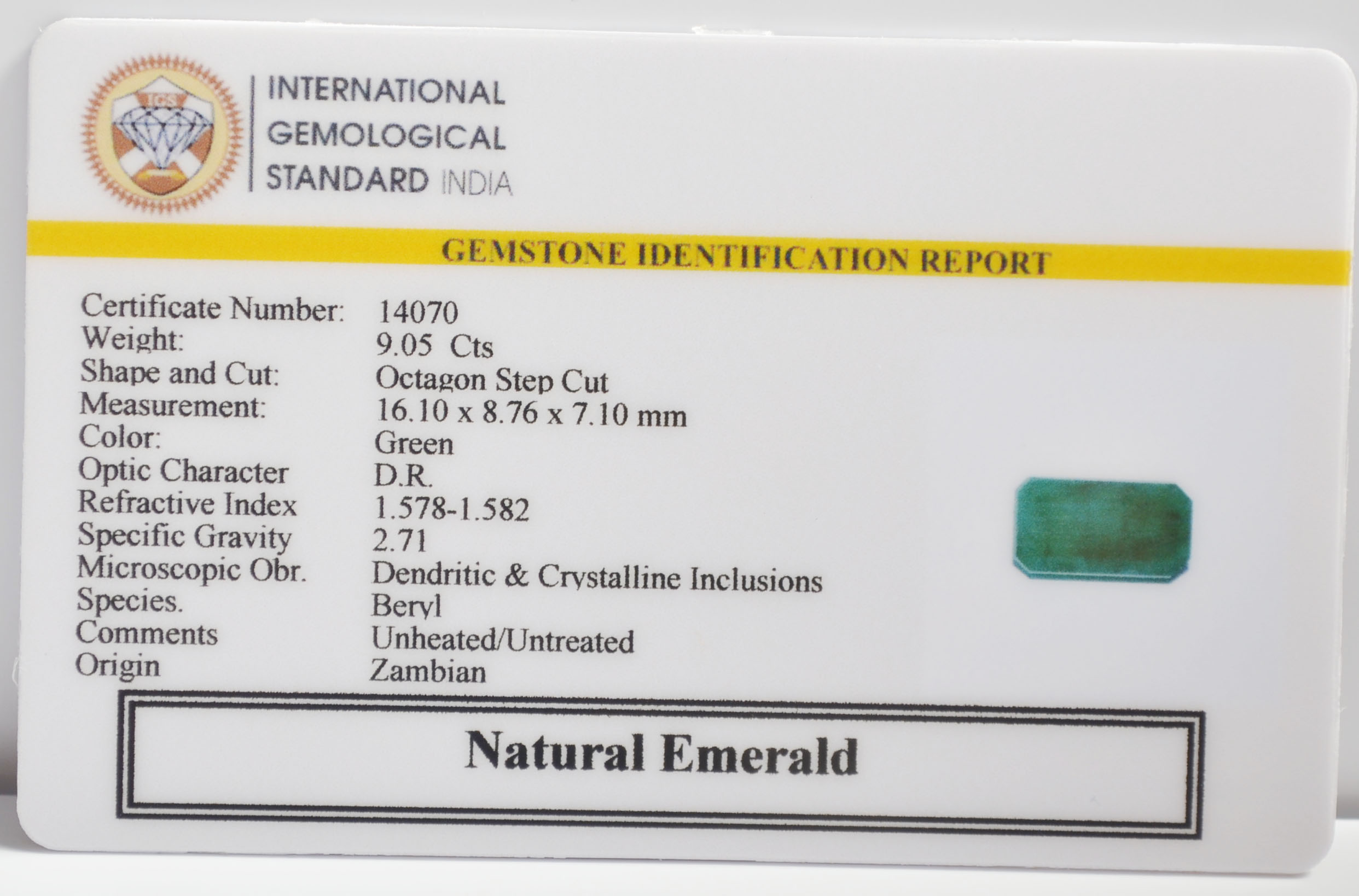 EMR23356K 2 EMERALD 9.05 Ct.