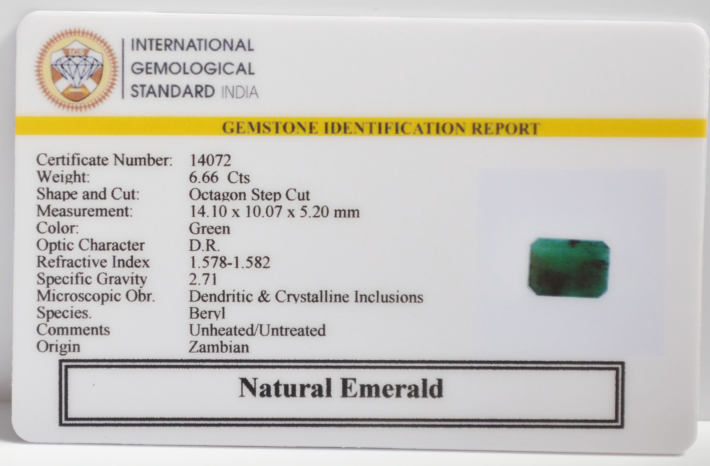 EMR23358K 2 EMERALD 6.66 Ct.