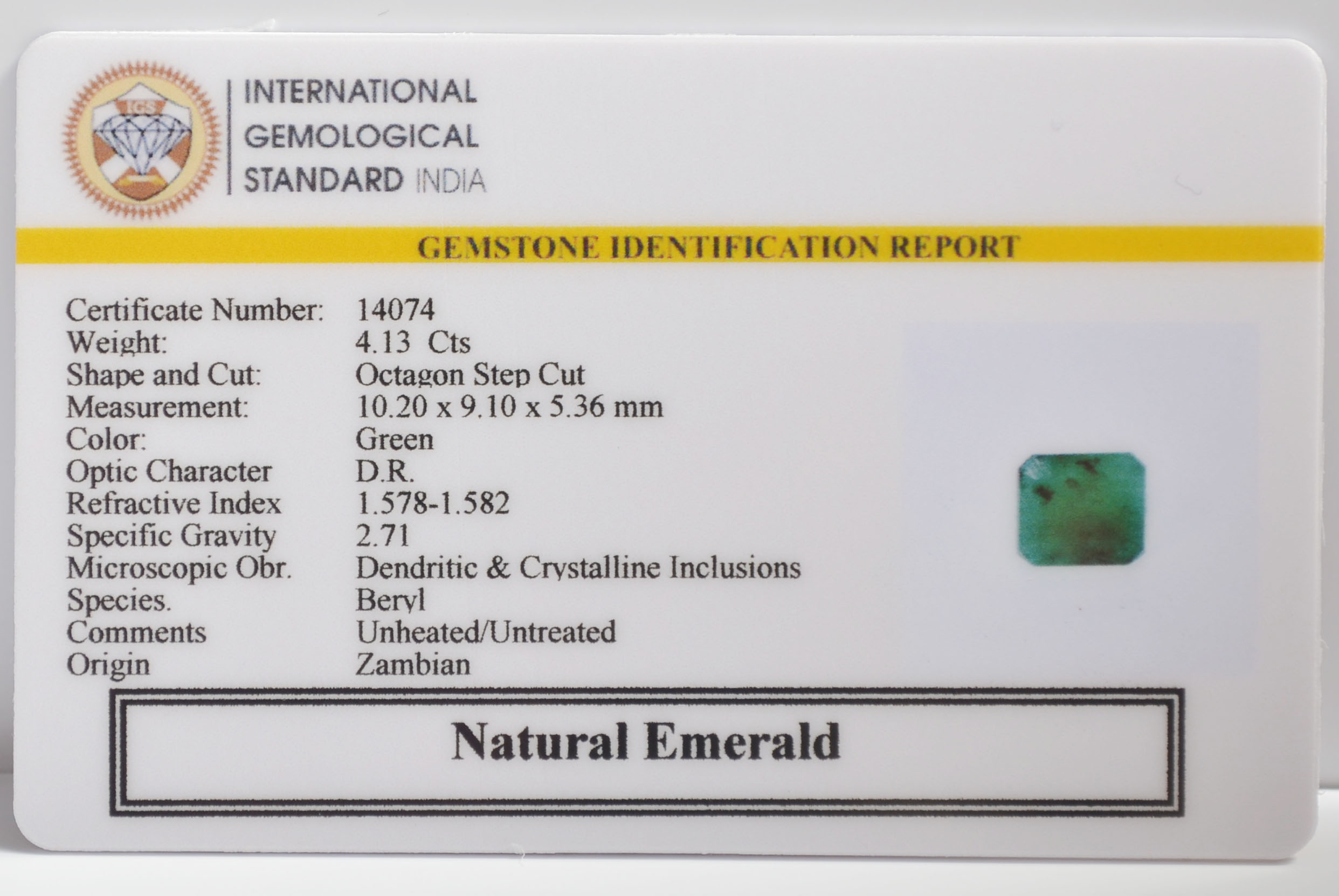 EMR23360K 2 EMERALD 4.13 Ct.
