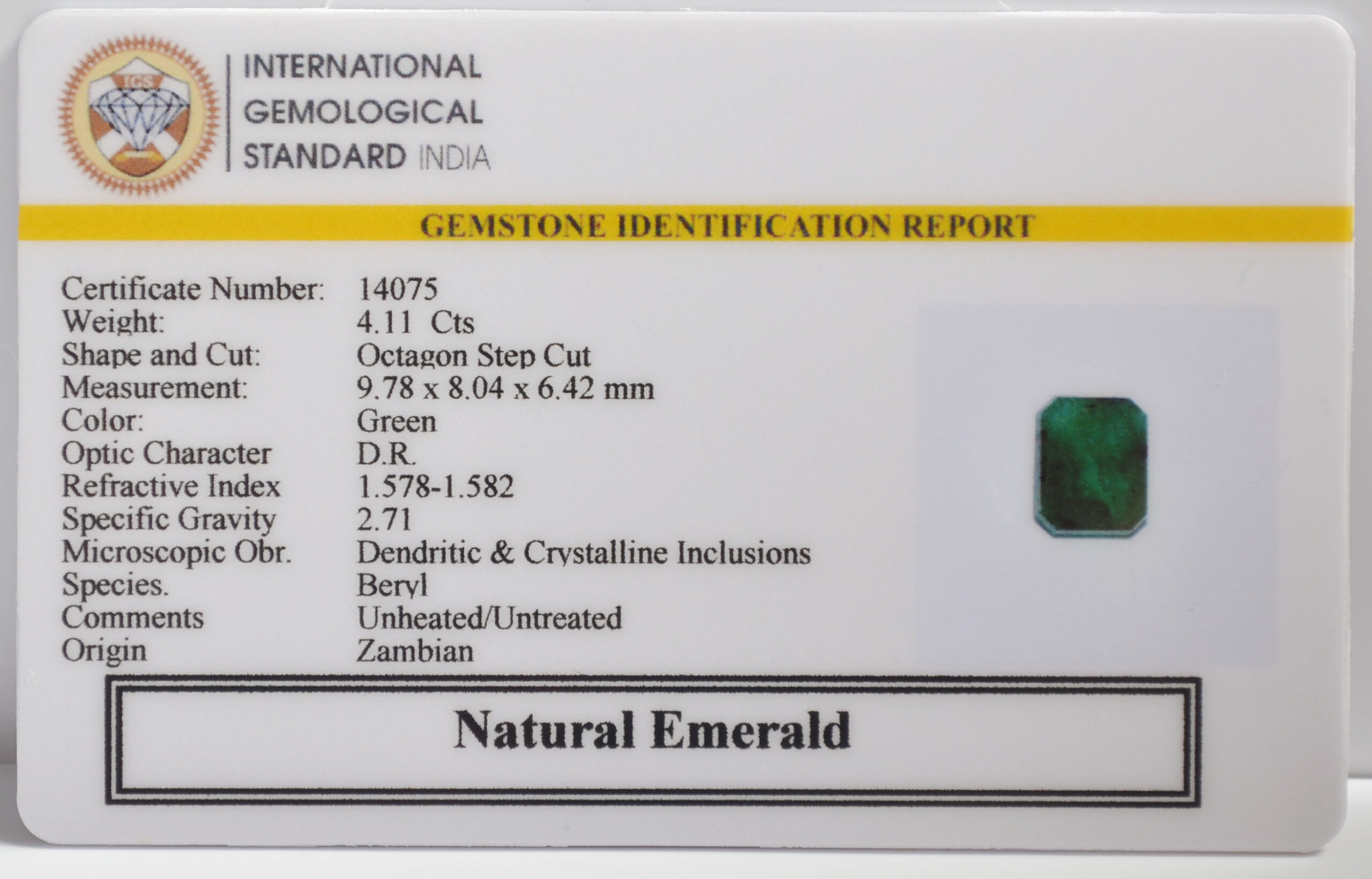 EMR23361K 2 scaled EMERALD 4.11 Ct.