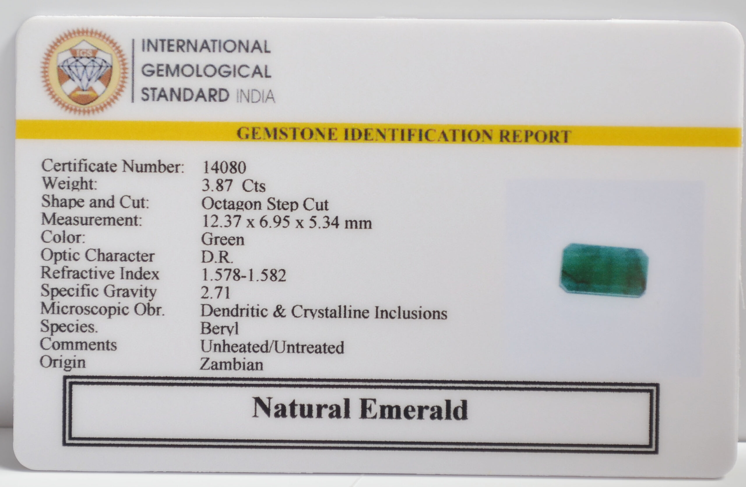 EMR23366K 2 scaled EMERALD 3.87 Ct.