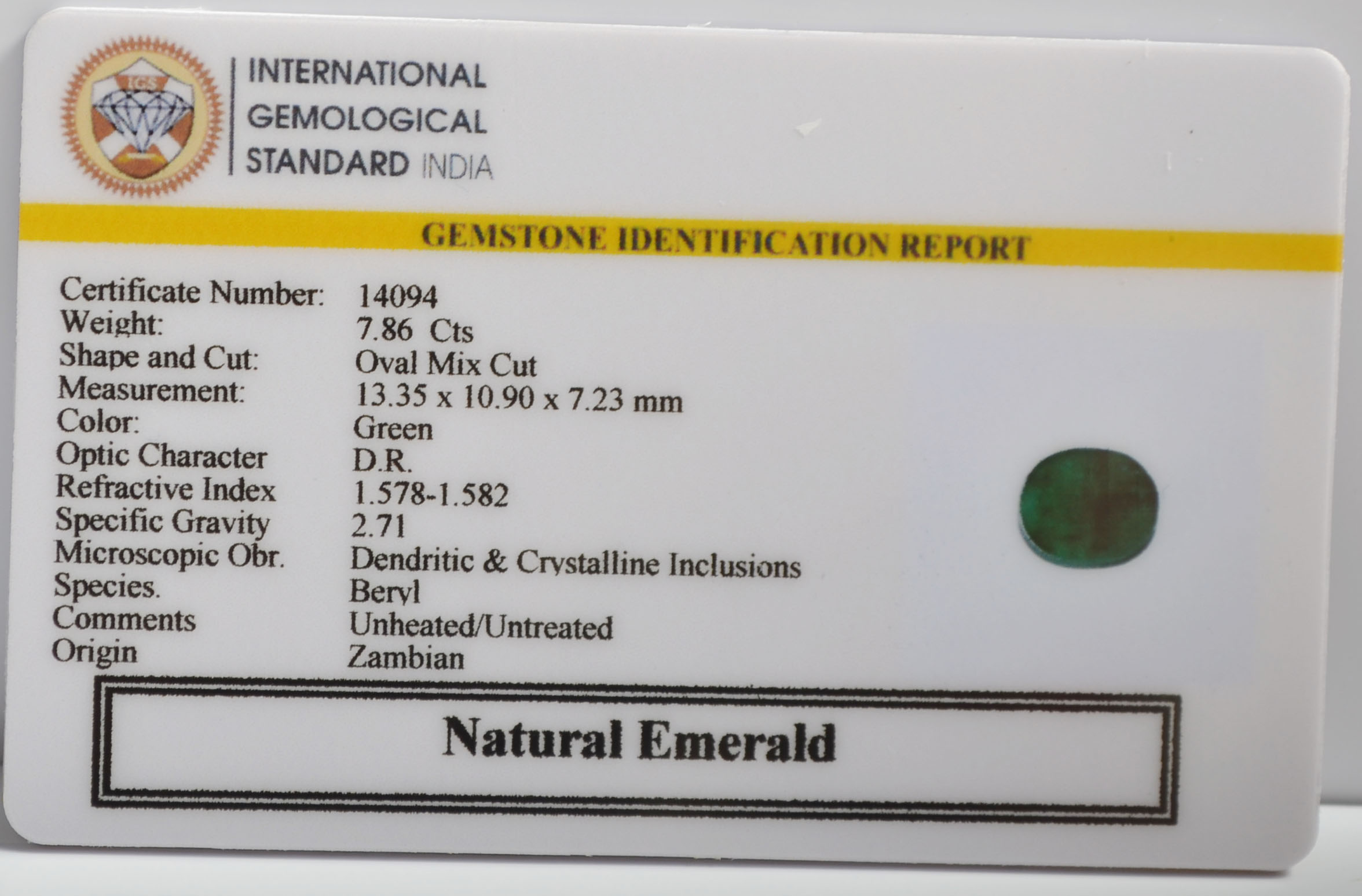 EMR23376K 2 EMERALD 7.86 Ct.