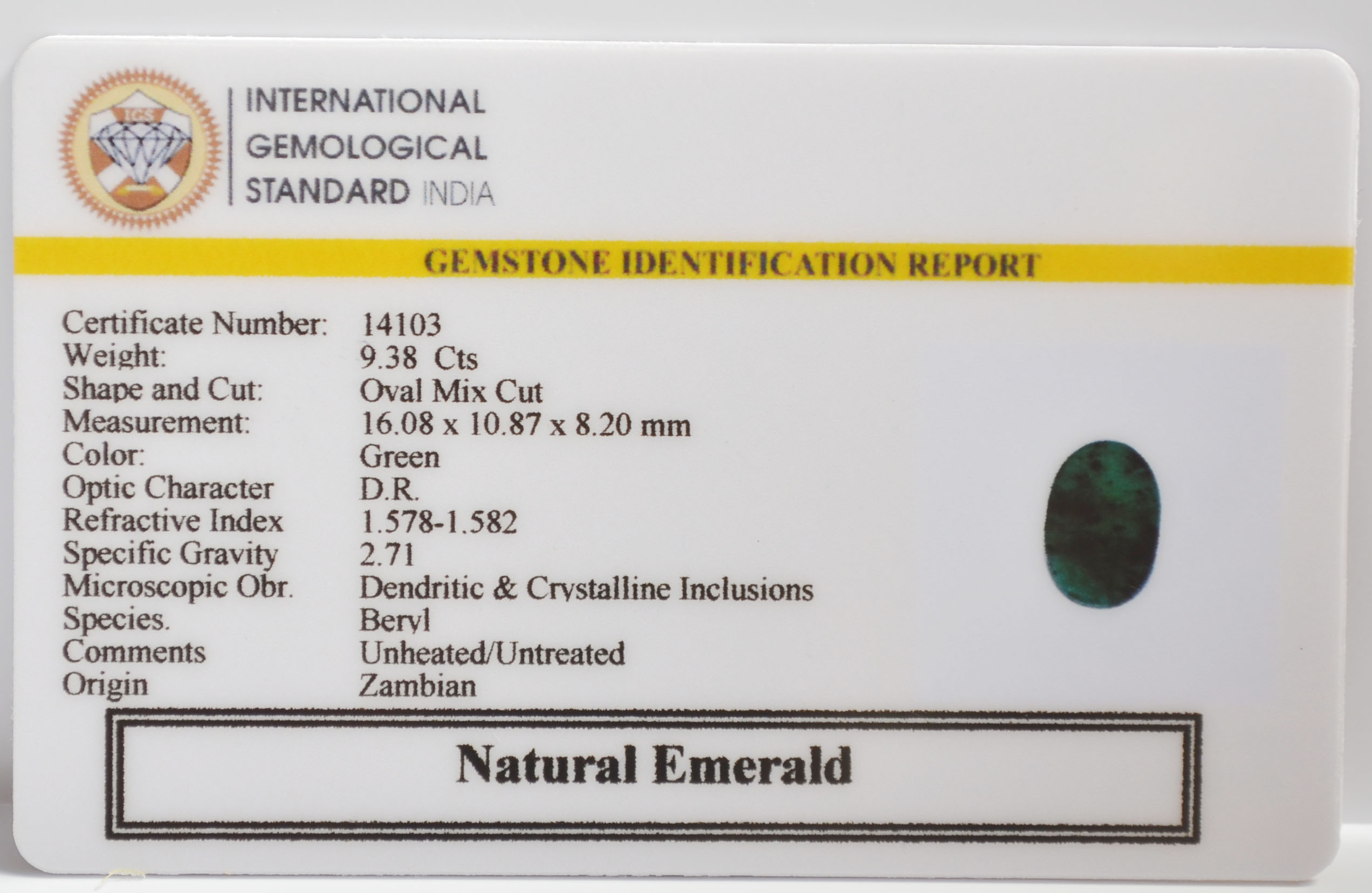 EMR23382K 2 EMERALD 9.38 Ct.