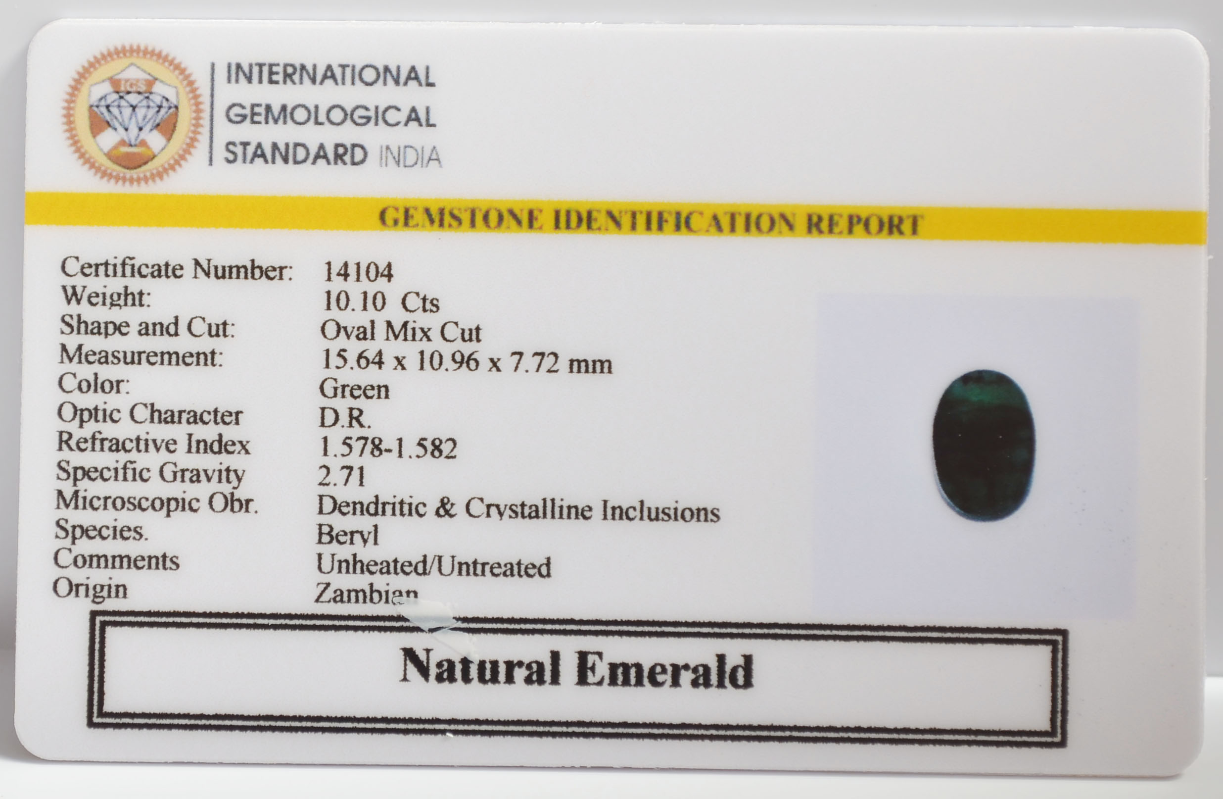 EMR23383K 2 EMERALD 10.1 Ct.
