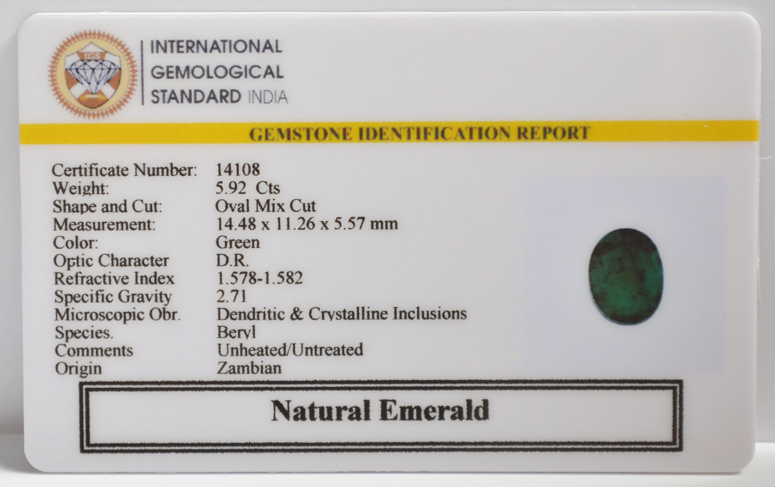 EMR23387K 2 scaled EMERALD 5.92 Ct.