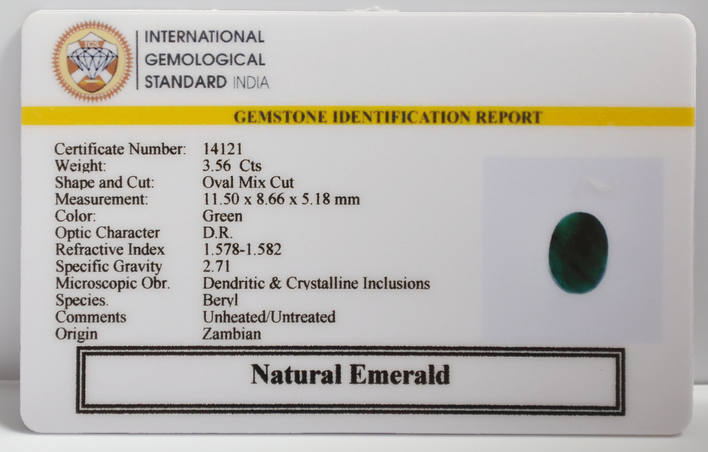 EMR23397K 2 EMERALD 3.56 Ct.