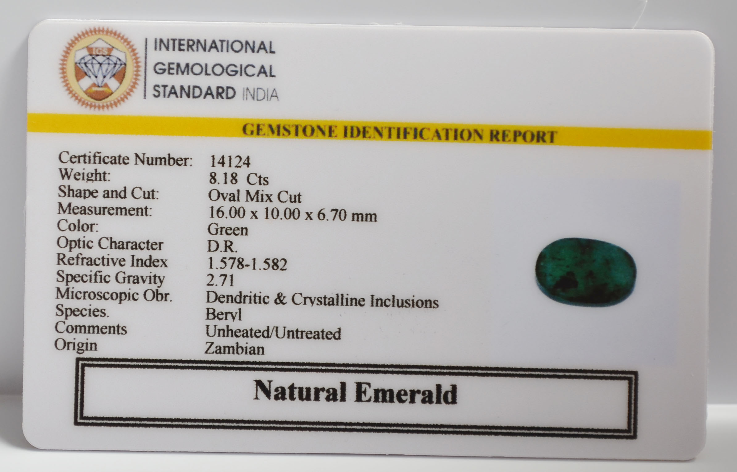EMR23399K 2 EMERALD 8.18 Ct.