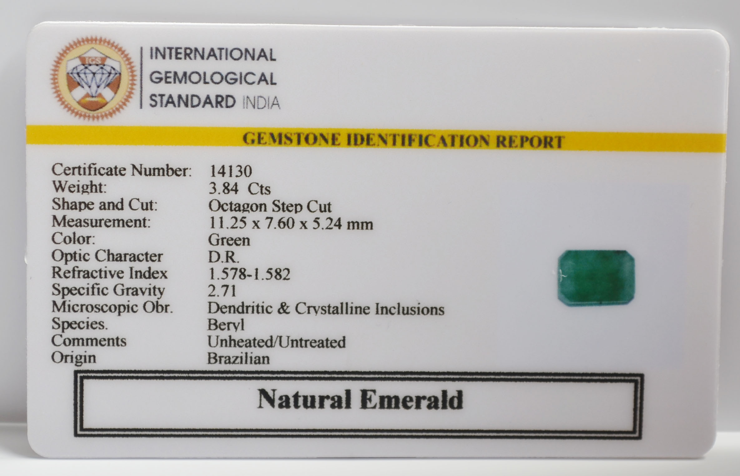 EMR23405K 2 EMERALD 3.84 Ct.