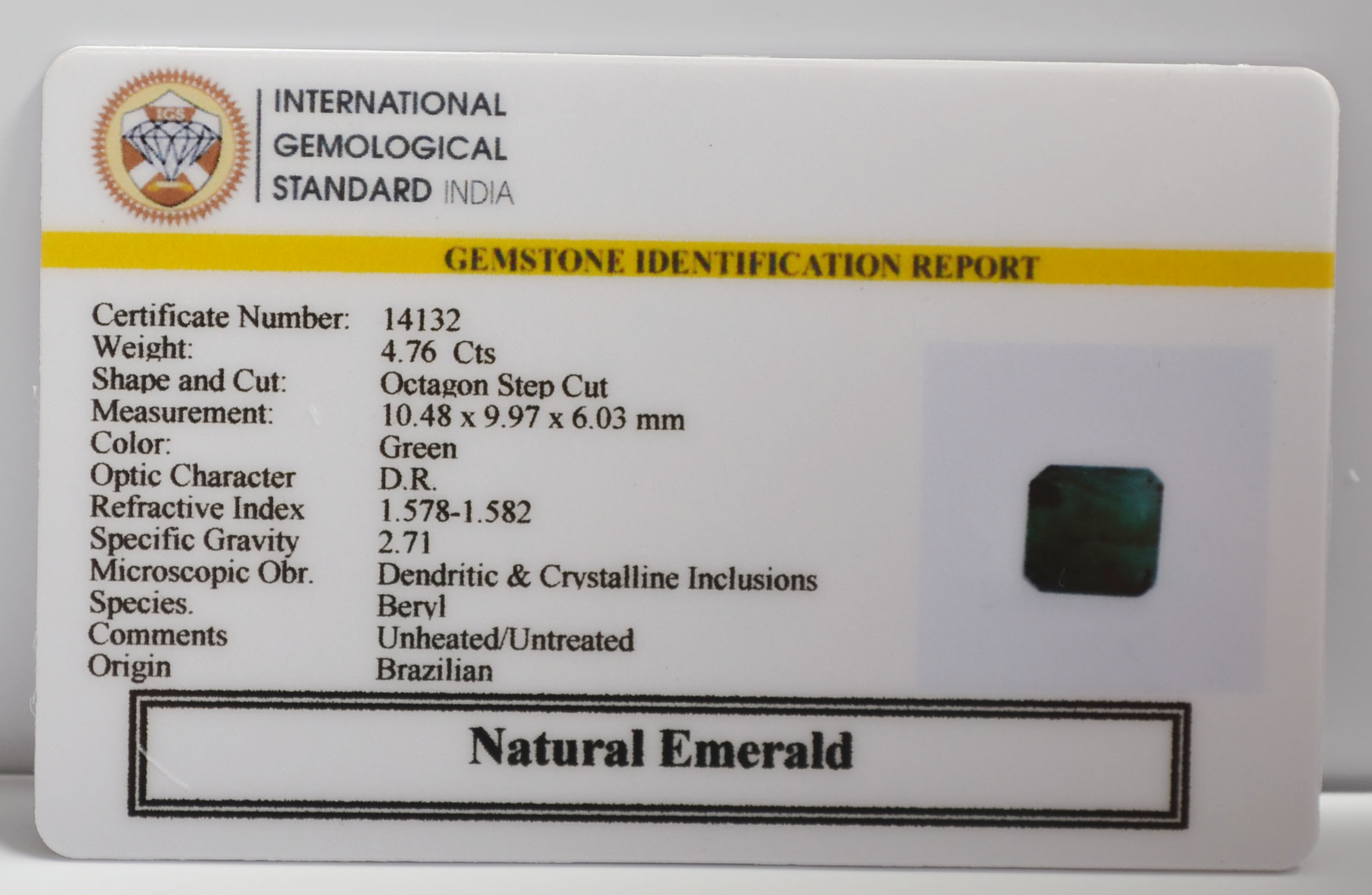 EMR23407K 2 EMERALD 4.76 Ct.