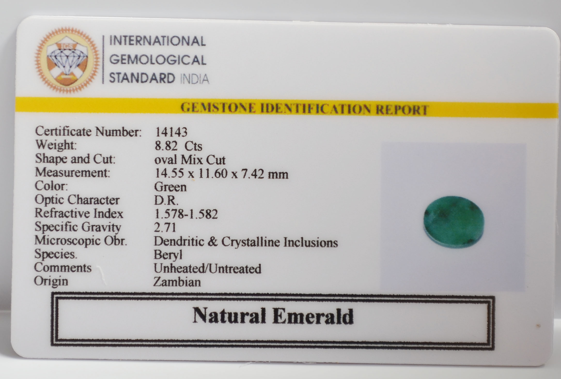 EMR23416K 2 EMERALD 8.82 Ct.