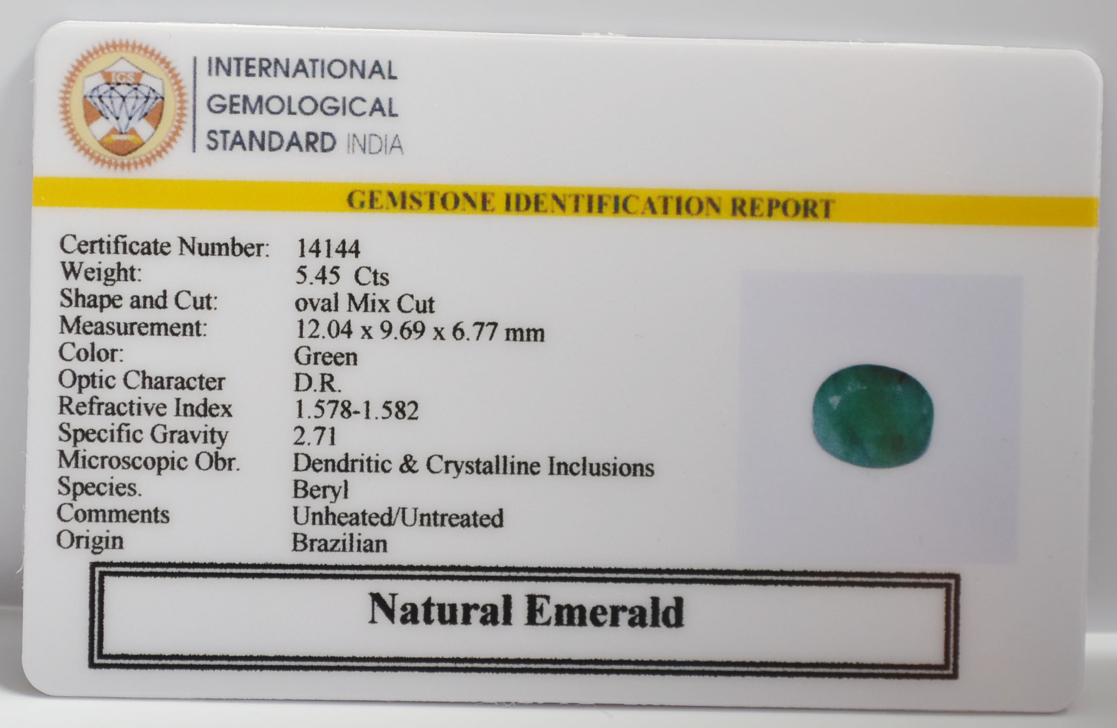 EMR23417K 2 EMERALD 5.45 Ct.