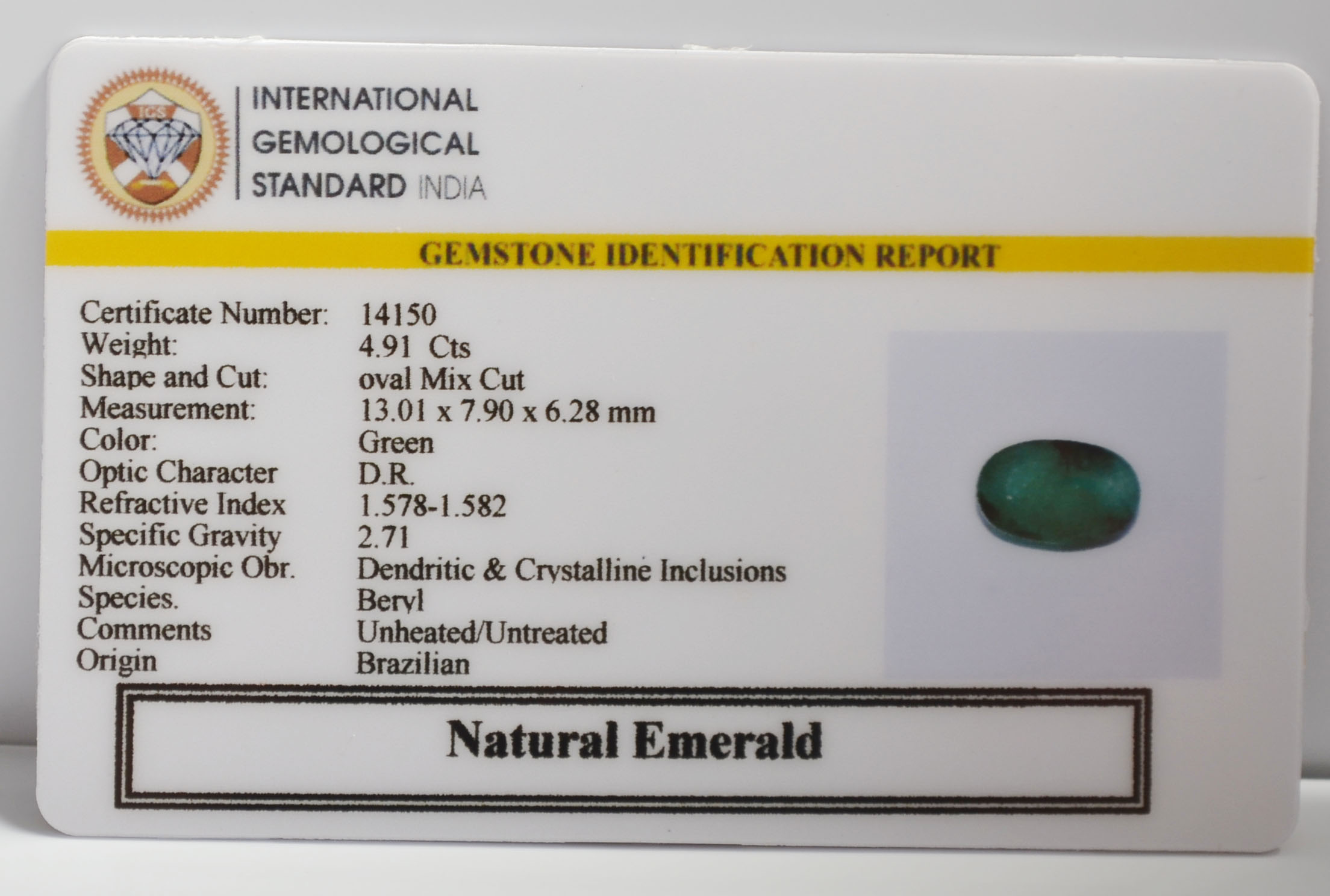 EMR23423K 2 EMERALD 4.91 Ct.