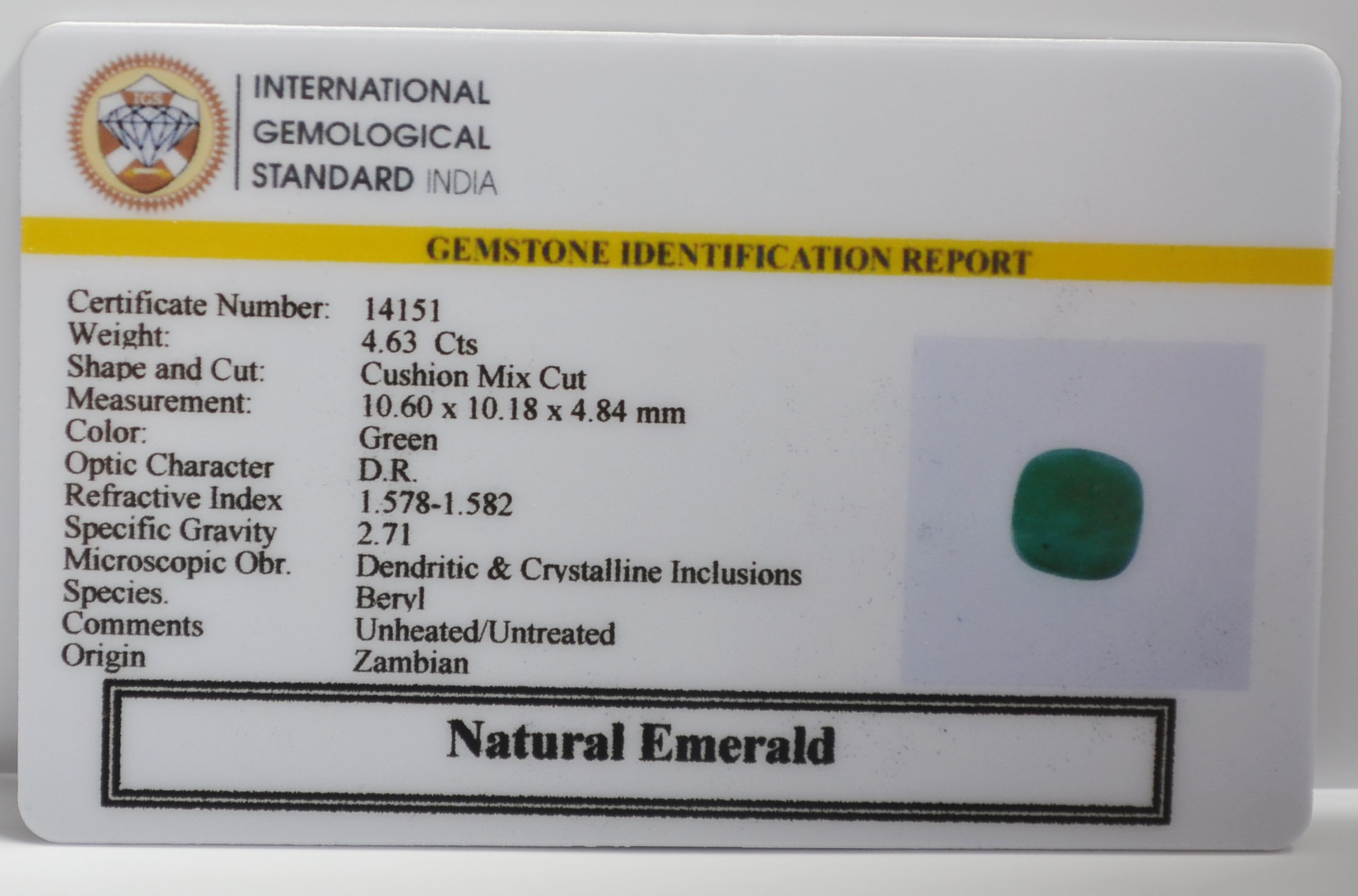 EMR23424K 2 EMERALD 4.63 Ct.