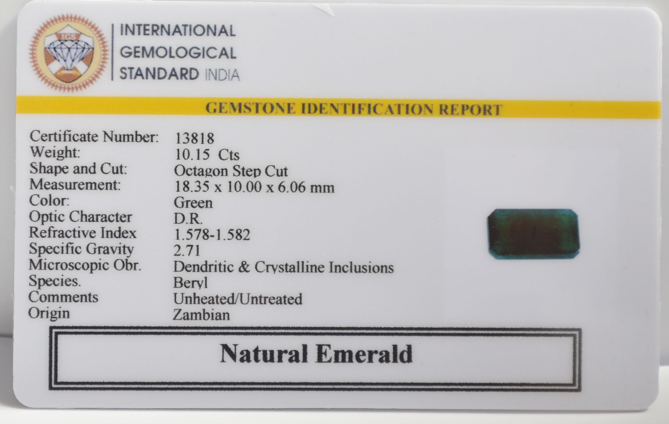 EMRG22679 2 EMERALD 10.15 Ct.