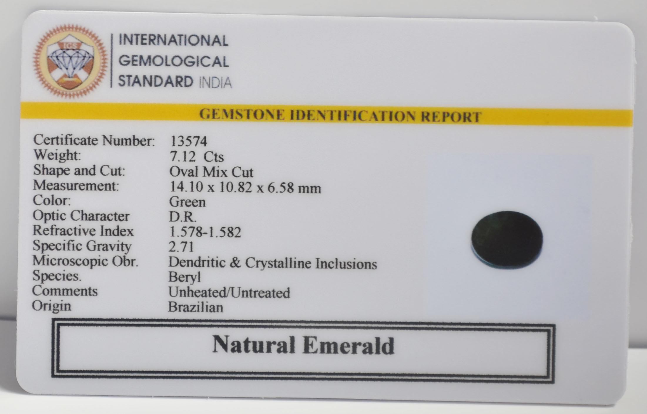 EMRG22692 2 EMERALD 7.12 Ct.