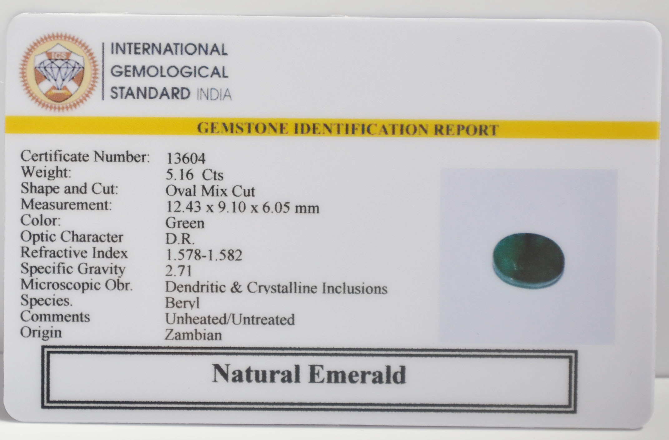 EMRG22699 2 EMERALD 5.16 Ct.