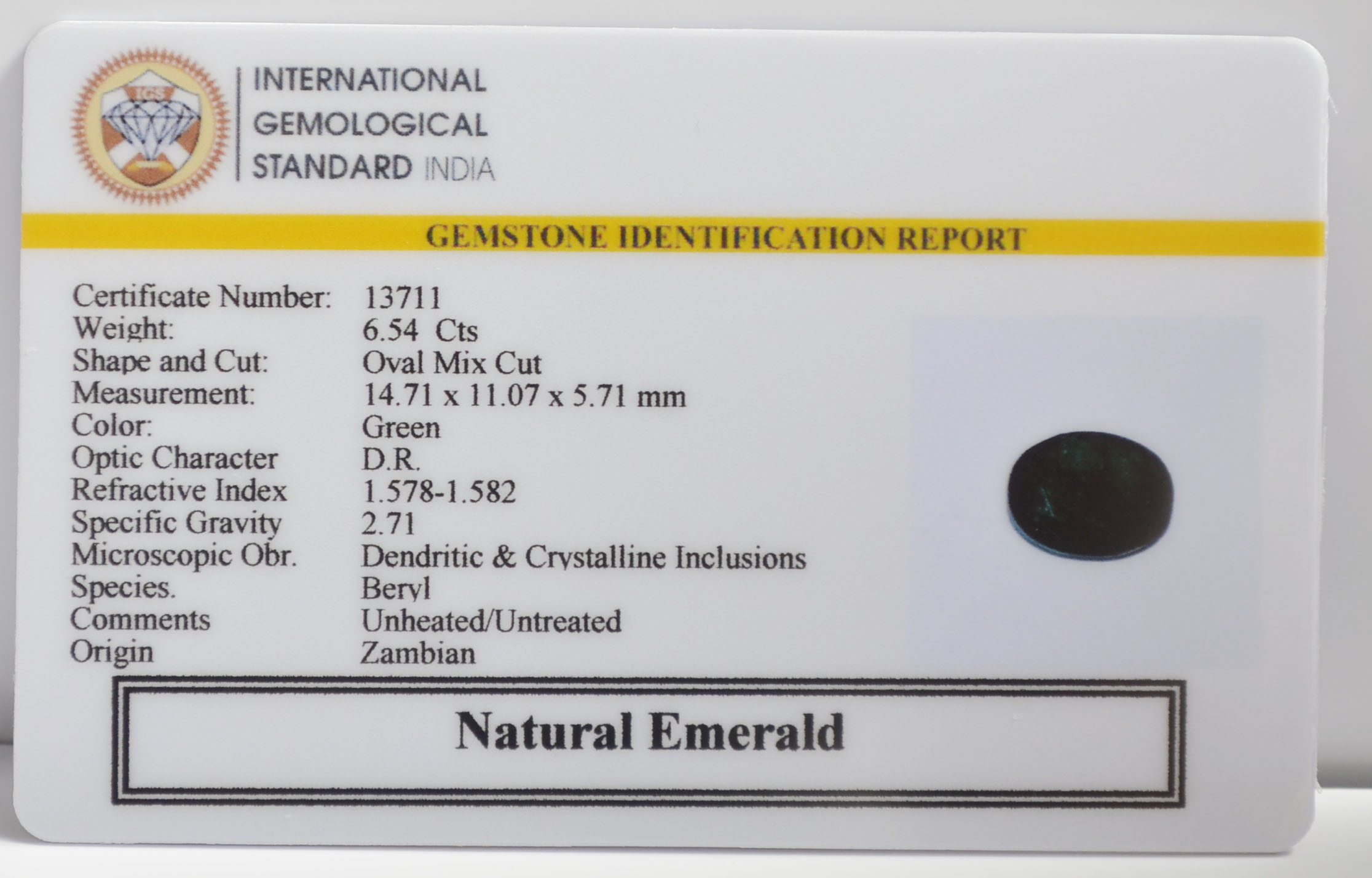 EMRG22709 2 EMERALD 6.54 Ct.