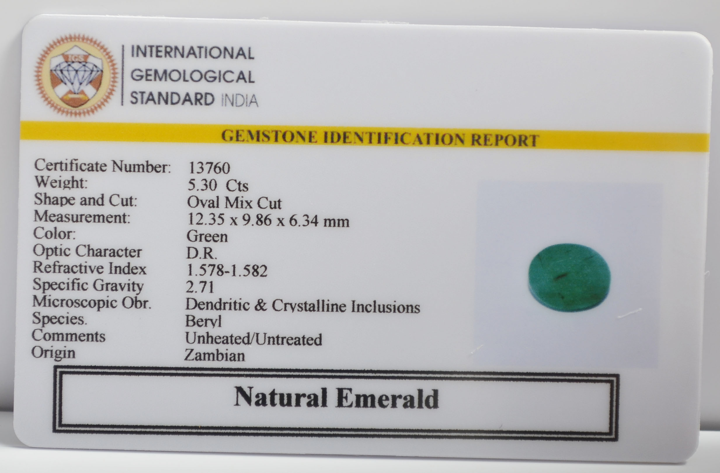 EMERALD 5.3 Ct. 3 EMRG22712 2 EMERALD 5.3 Ct.