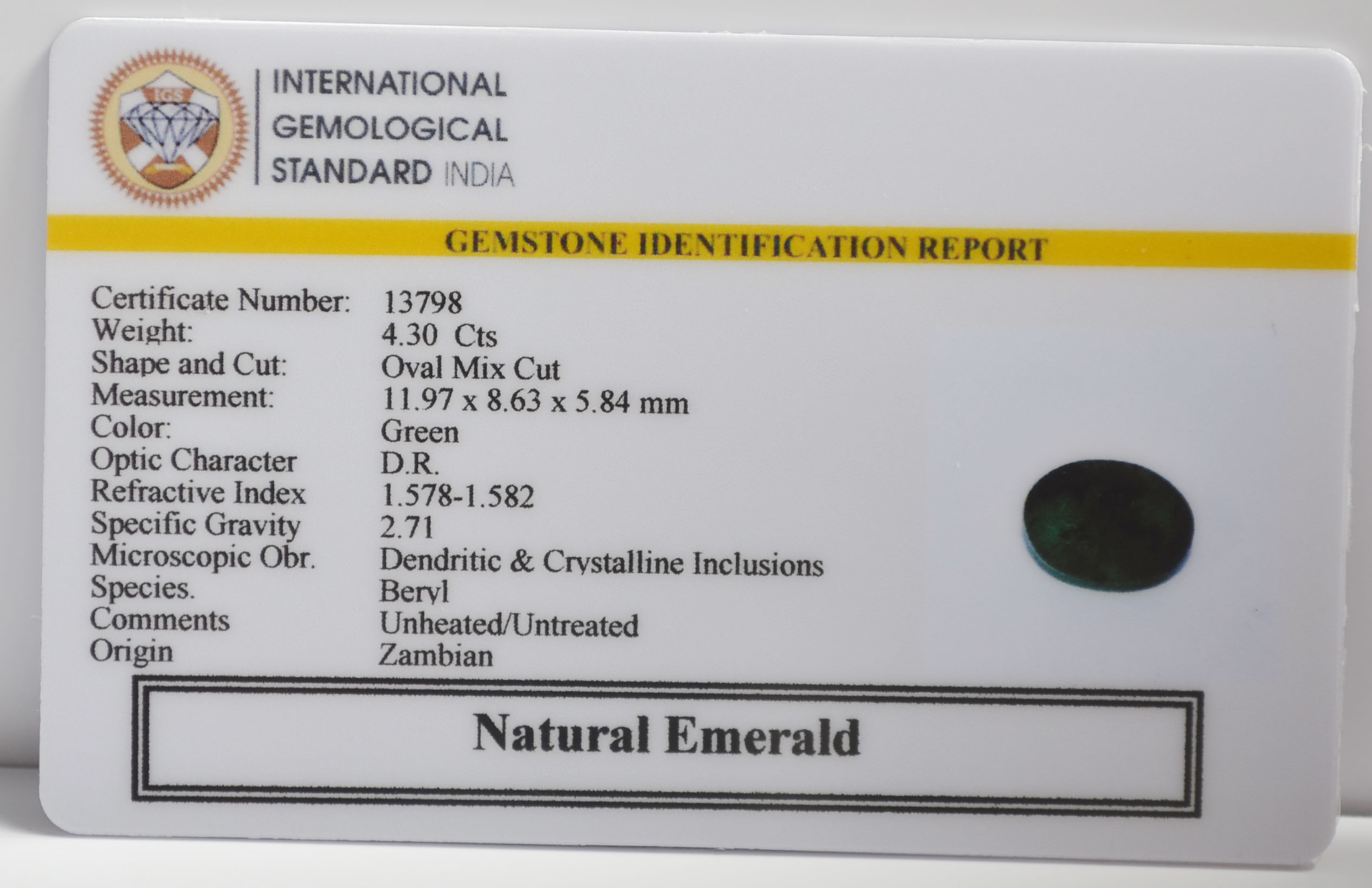 EMERALD 4.3 Ct. 3 EMRG22721 2 EMERALD 4.3 Ct.