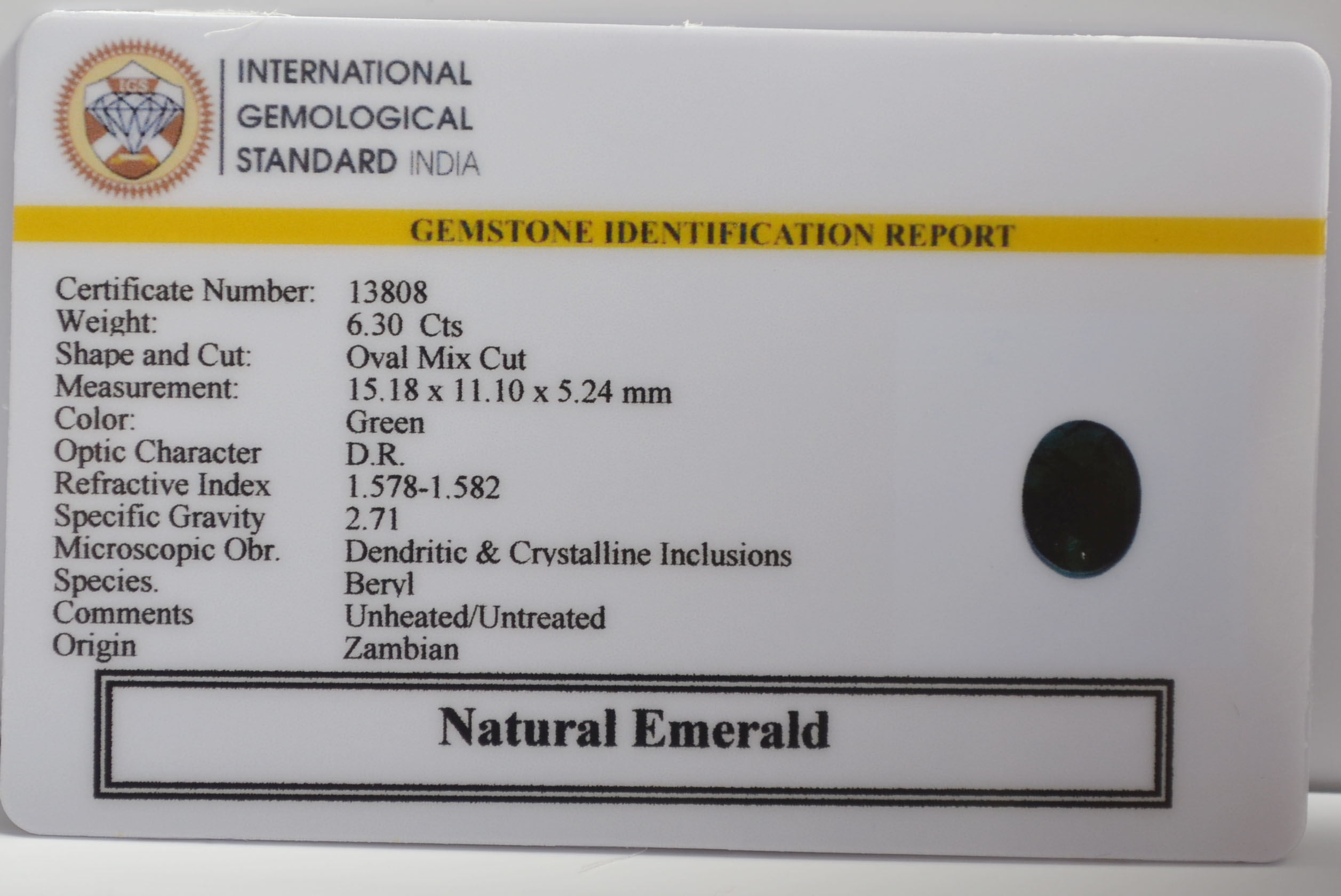 EMRG22724 2 EMERALD 6.3 Ct.