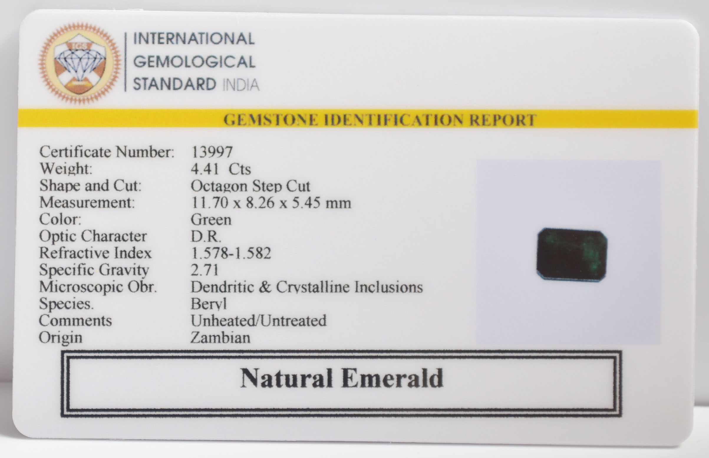 EMRG22731 2 EMERALD 4.41 Ct.
