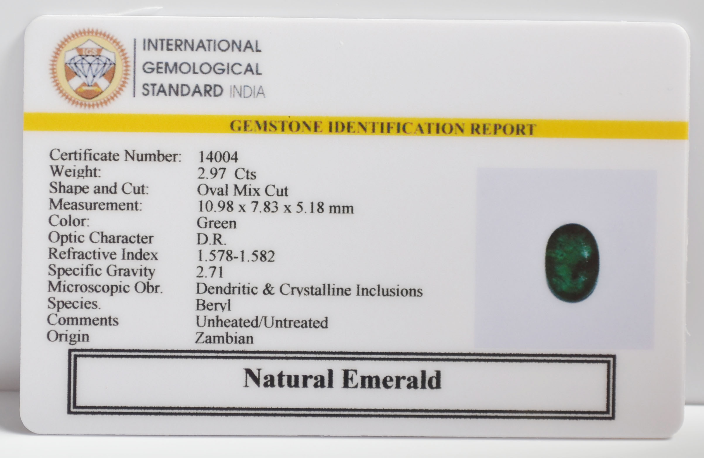 EMRG22733 2 EMERALD 2.97 Ct.