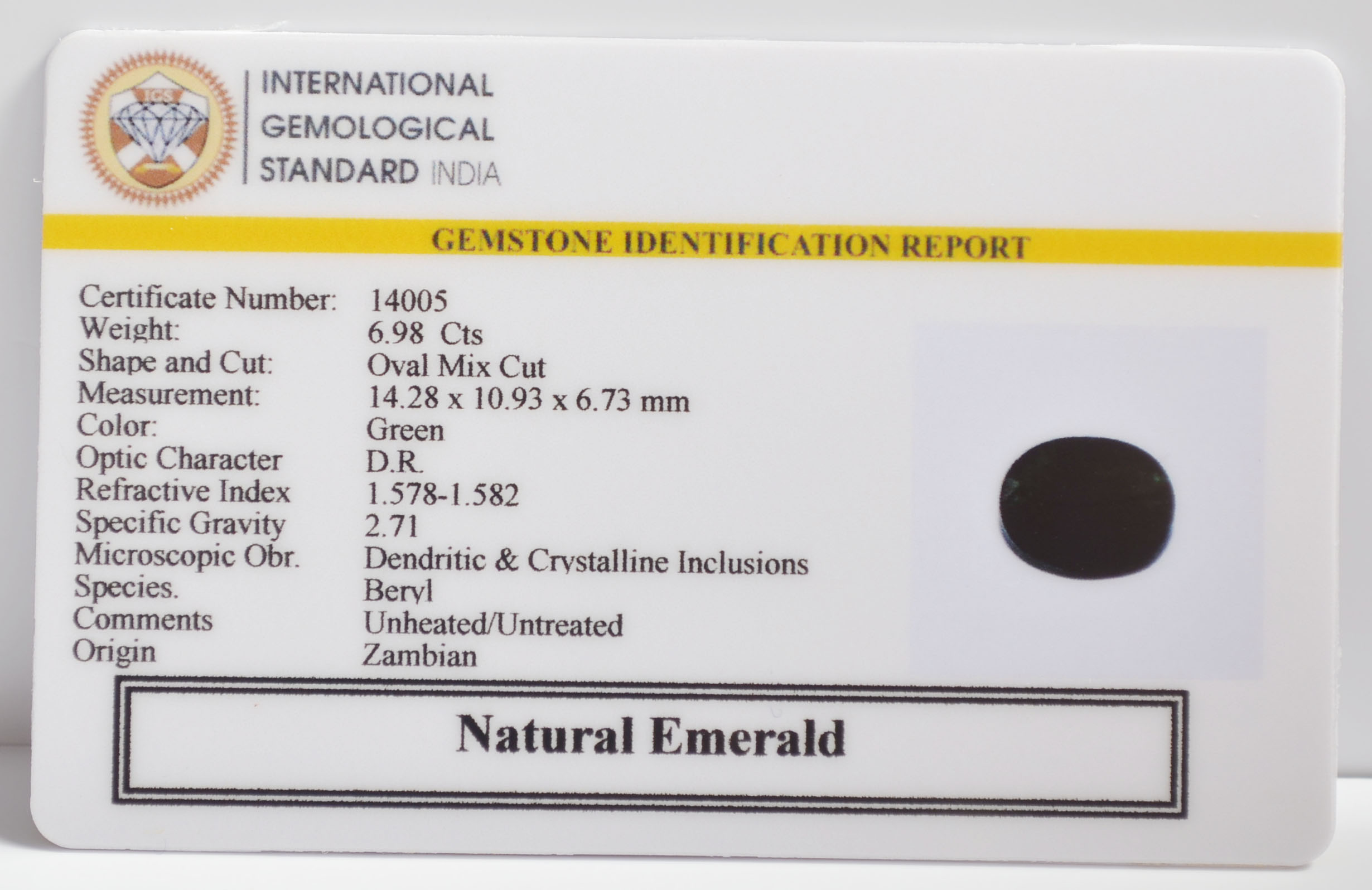 EMRG22734 2 EMERALD 6.98 Ct.