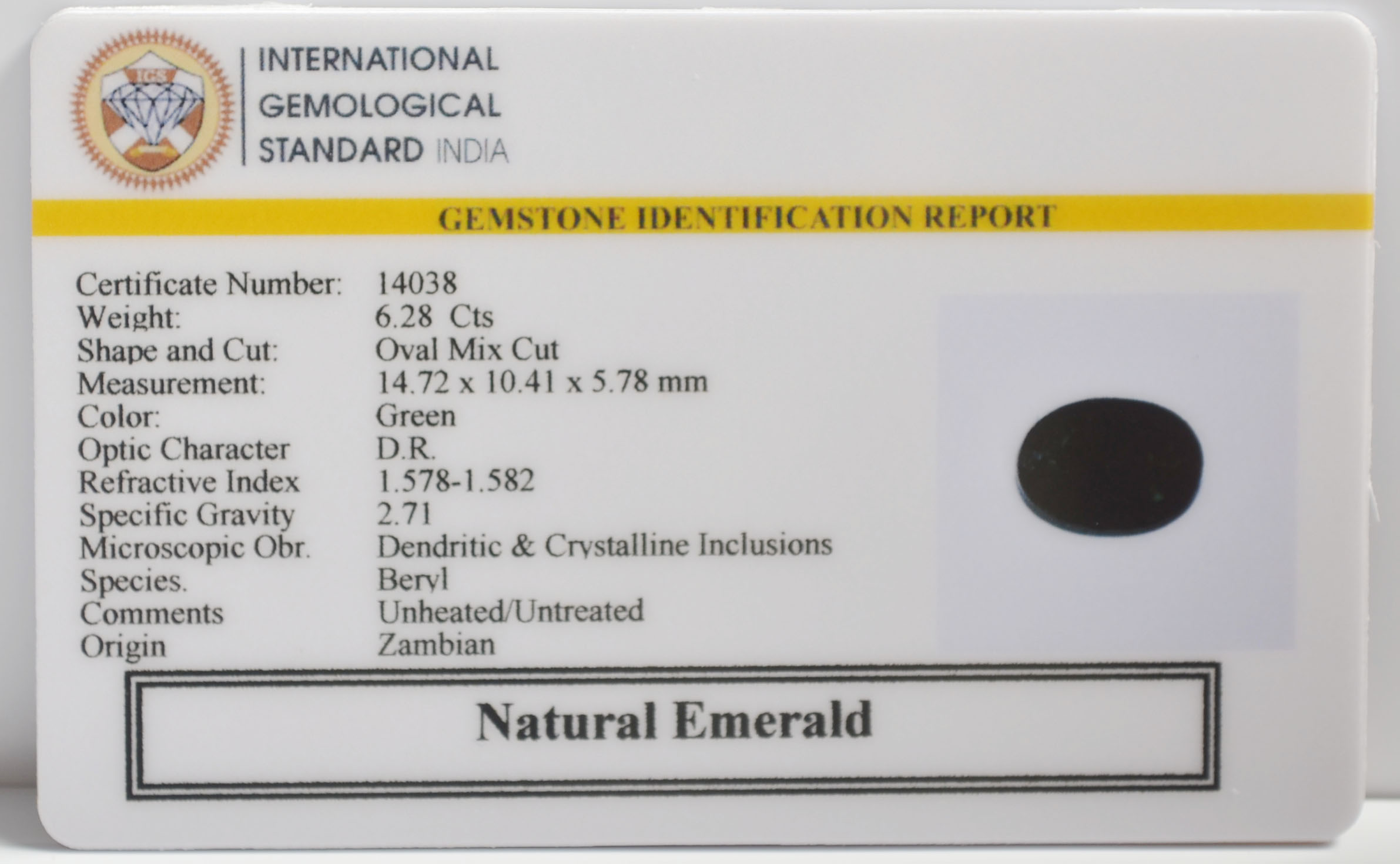 EMRG22740 2 EMERALD 6.28 Ct.