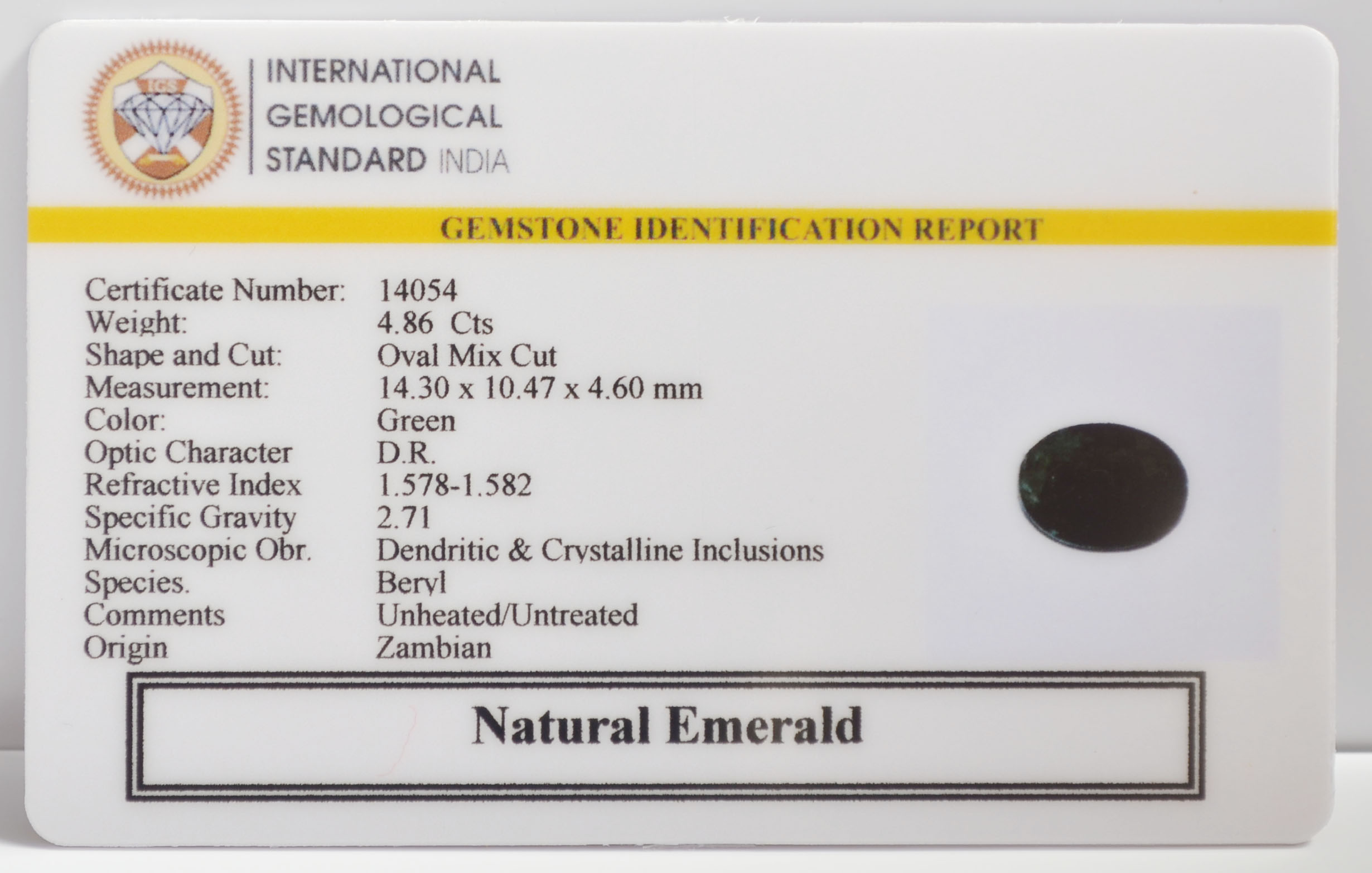 EMRG22742 2 EMERALD 4.86 Ct.