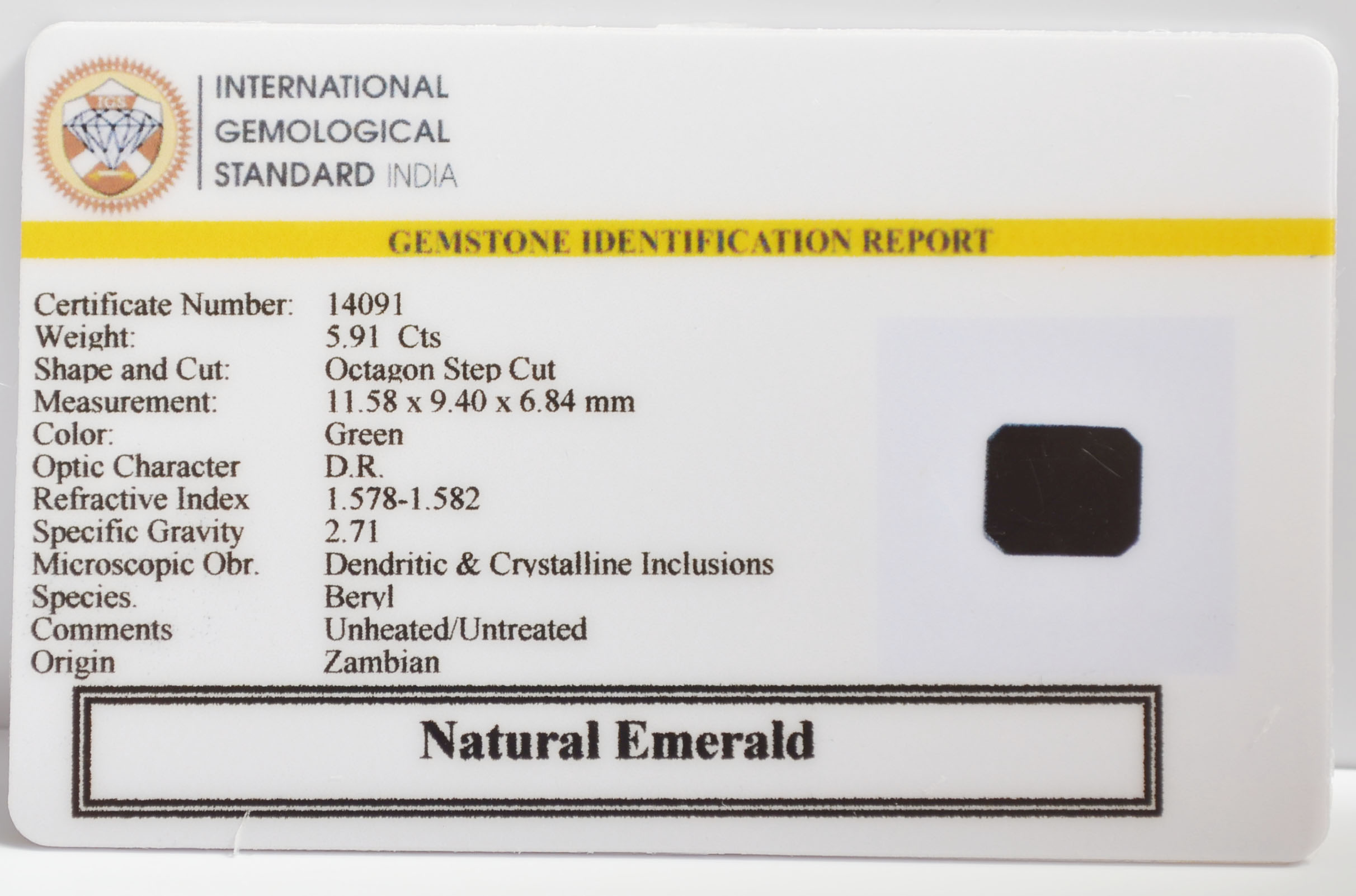 EMRG22747 2 EMERALD 5.91 Ct.