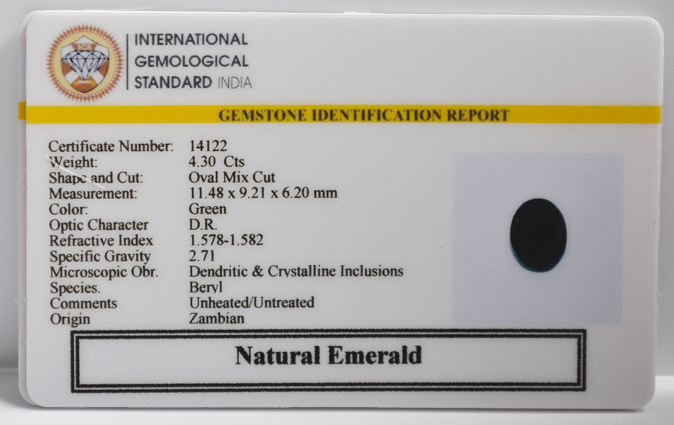 EMRG22755 2 EMERALD 4.3 Ct.