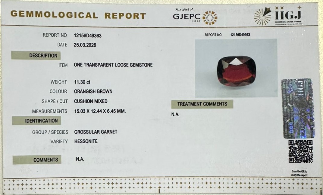GMD7769 2 HESSONITE GOMED 11.3 Ct.