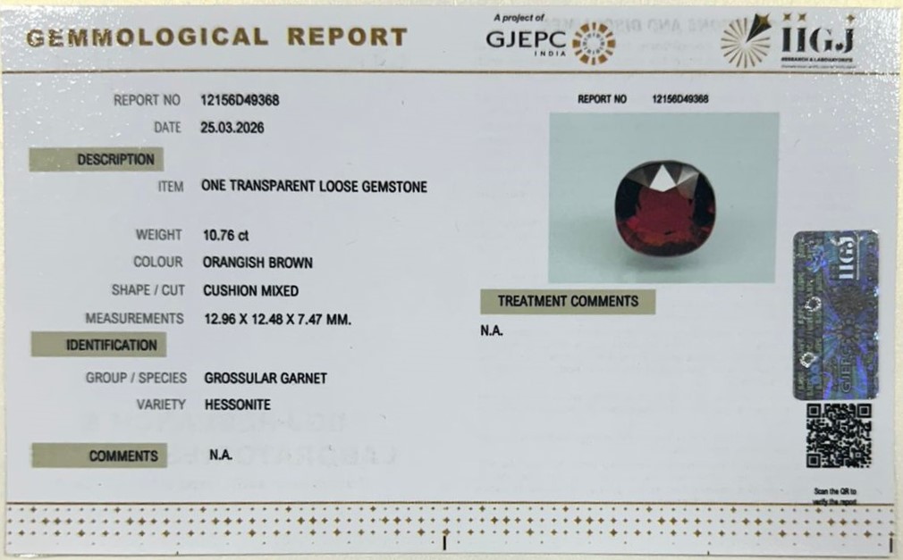 GMD7772 2 HESSONITE GOMED 10.76 Ct.