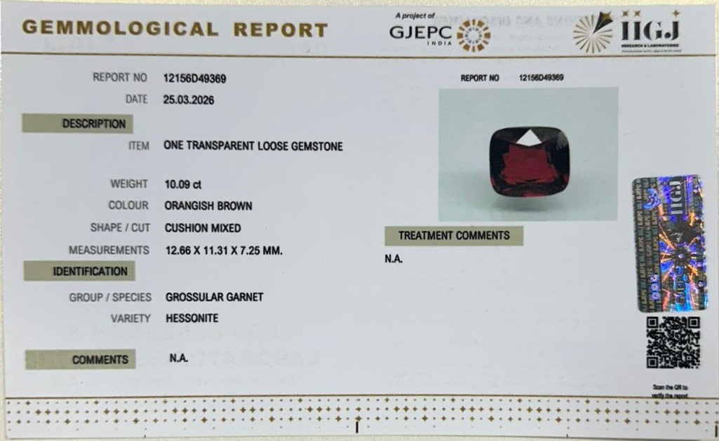 GMD7773 2 HESSONITE GOMED 10.09 Ct.