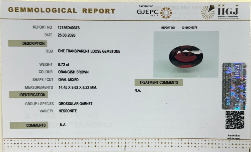 GMD7778 2 HESSONITE GOMED 9.72 Ct.