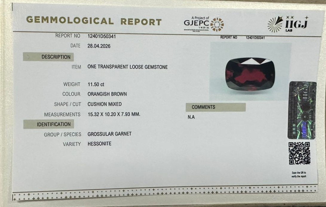 GMD7849K 2 HESSONITE GOMED 11.5 Ct.