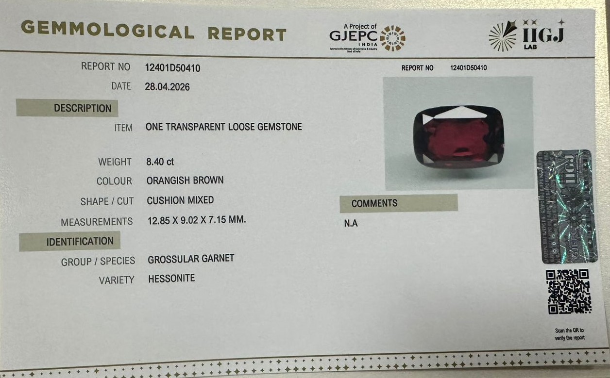 GMD7900K 2 HESSONITE GOMED 8.4 Ct.