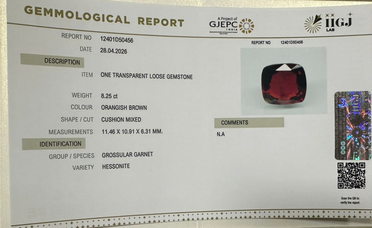 GMD7935K 2 HESSONITE GOMED 8.25 Ct.