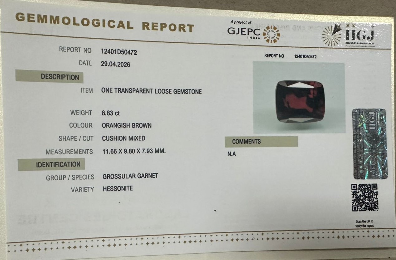 GMD7951K 2 HESSONITE GOMED 8.83 Ct.