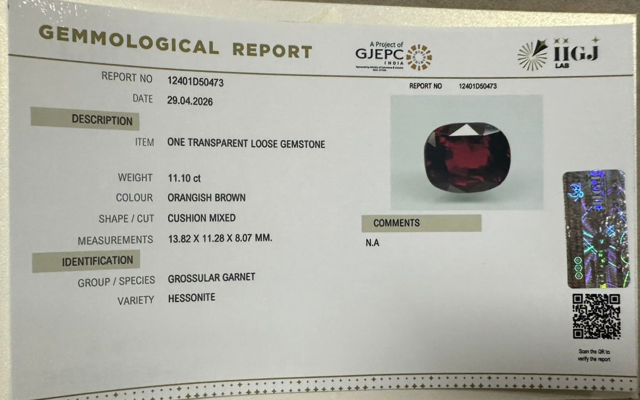 HESSONITE GOMED 11.1 Ct. 3 GMD7952K 2 HESSONITE GOMED 11.1 Ct.