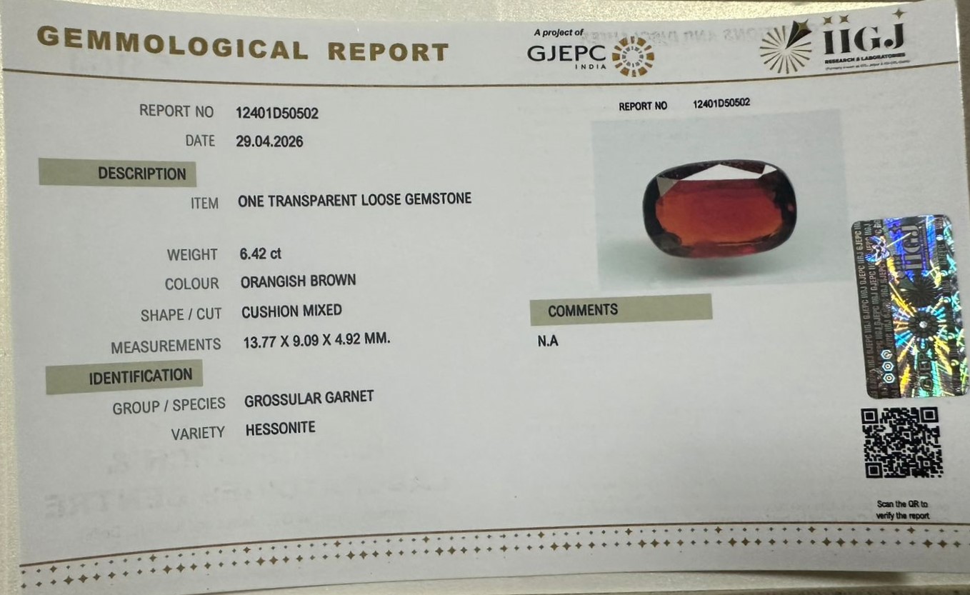 HESSONITE GOMED 6.42 Ct.