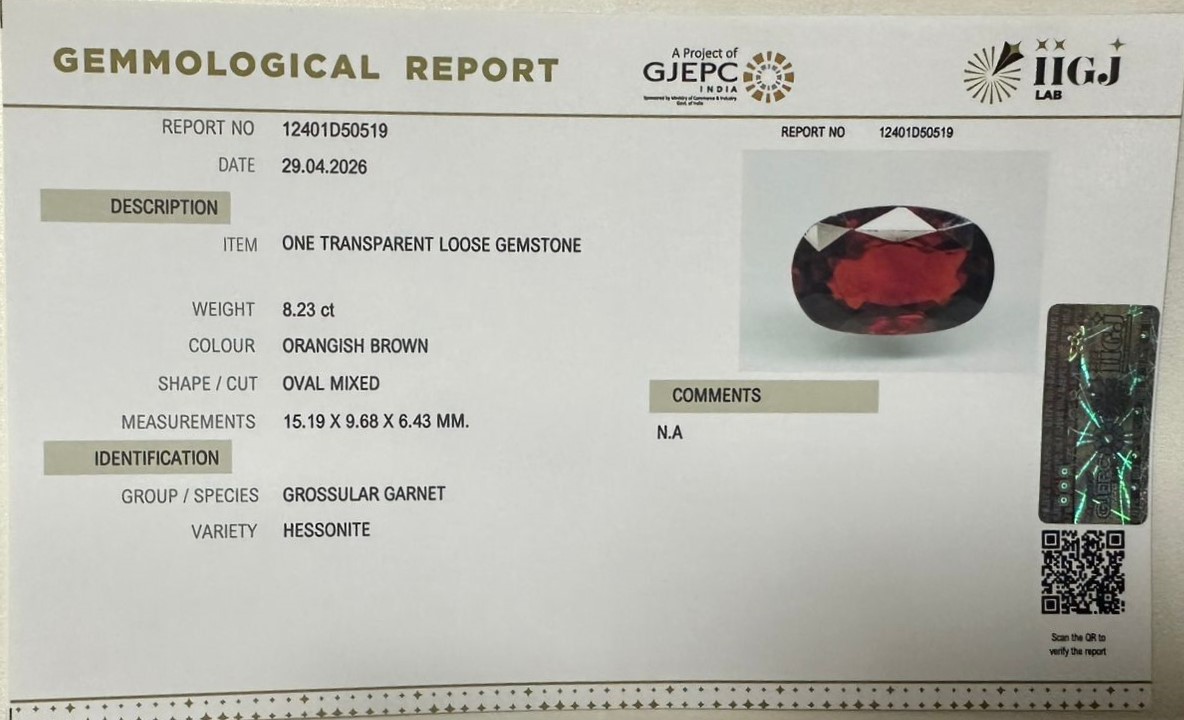 GMD7991K 2 HESSONITE GOMED 8.23 Ct.