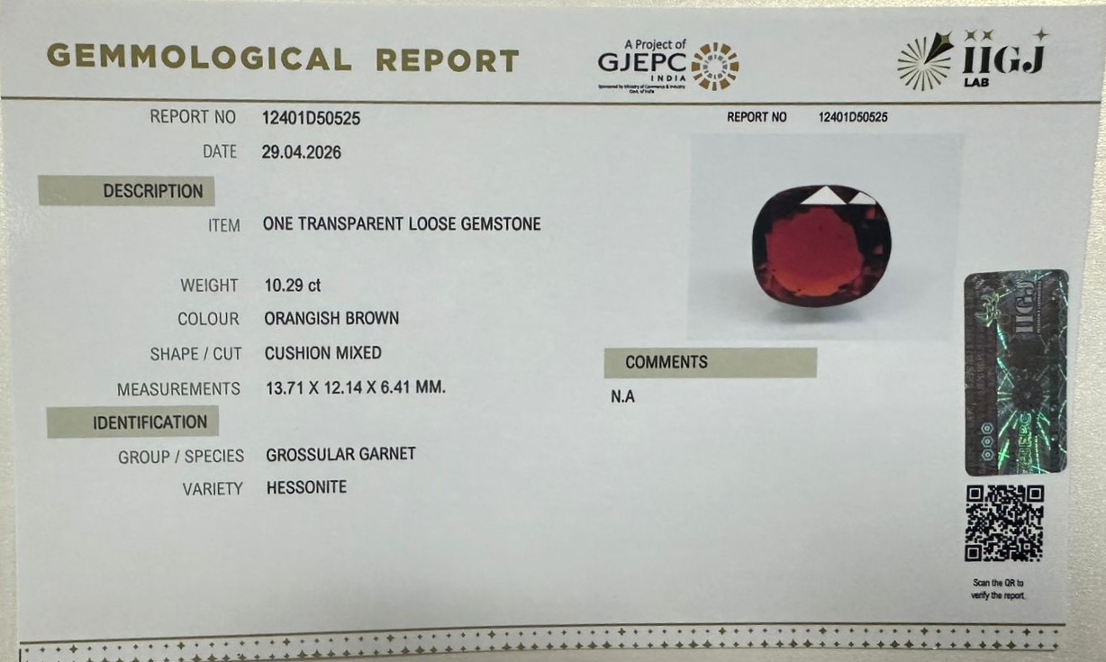 GMD7995K 2 HESSONITE GOMED 10.29 Ct.