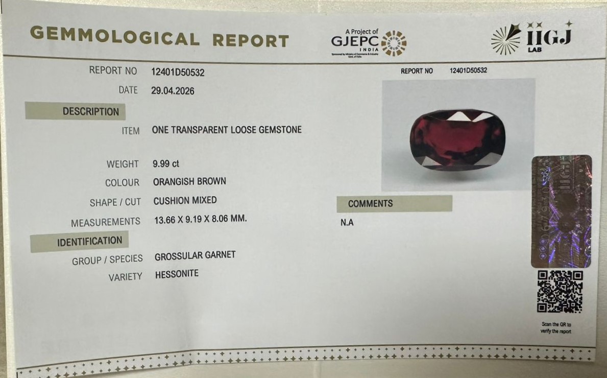 GMD8001K 2 HESSONITE GOMED 9.99 Ct.