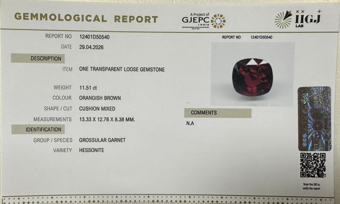 GMD8008K 2 HESSONITE GOMED 11.51 Ct.