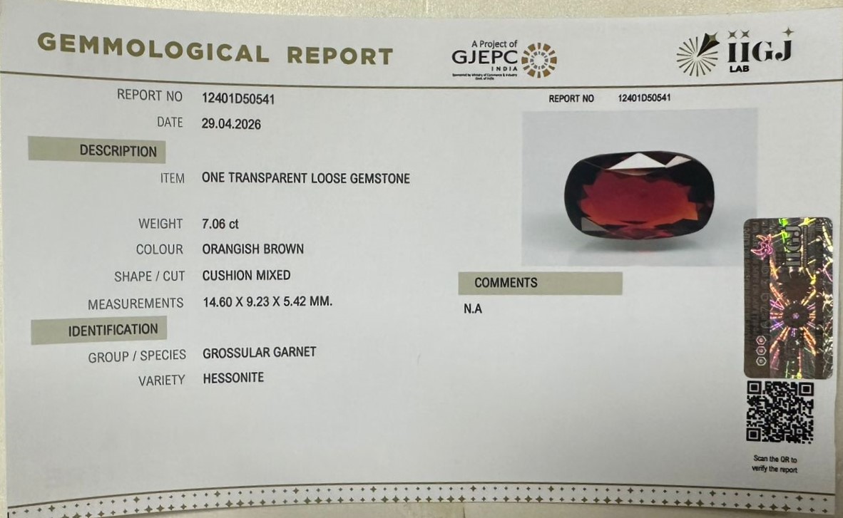 GMD8009K 2 HESSONITE GOMED 7.06 Ct.