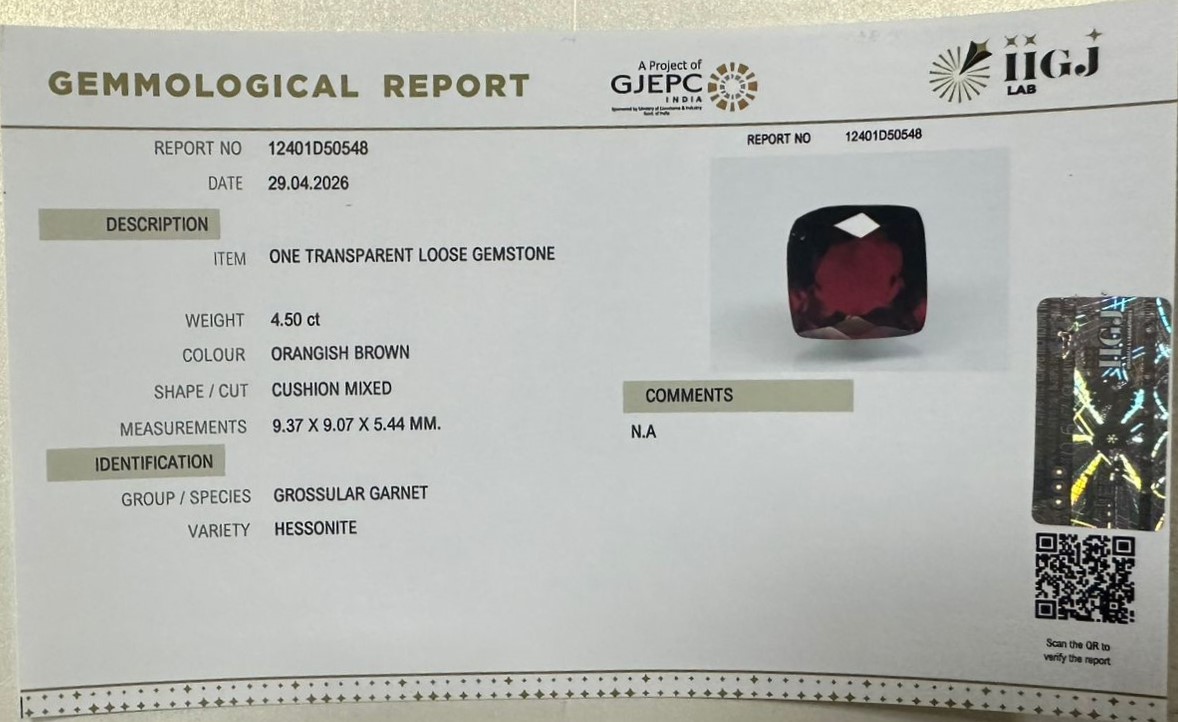 GMD8014K 2 HESSONITE GOMED 4.5 Ct.