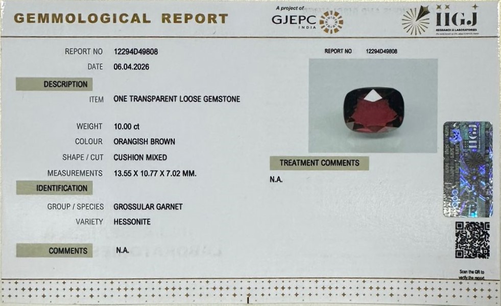 HESSONITE GOMED 10 Ct. 3 GMDG7395 2 HESSONITE GOMED 10 Ct.