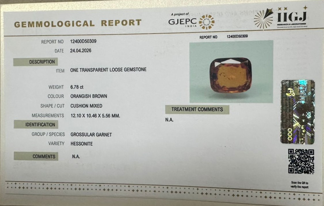 GMDG7413 2 HESSONITE GOMED 6.78 Ct.